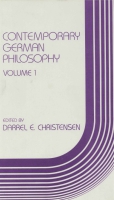 Click to see a full size image of this cover Cover for the book Contemporary German Philosophy
