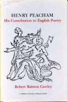 Click to see a full size image of this cover Cover for the book Henry Peacham: His Contribution to English Poetry
