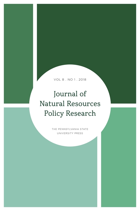 Cover for Journal of Natural Resources Policy Research