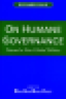 Cover image for On Humane Governance: Toward a New Global Politics By Richard Falk