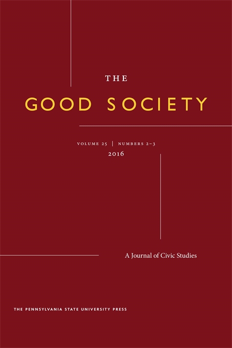 Cover image for The Good Society: A Journal of Civic Studies