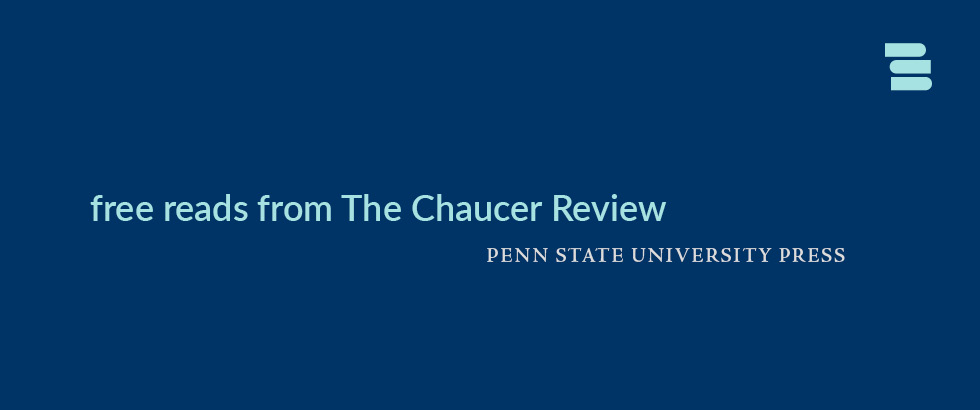 free reads from The Chaucer Review banner
