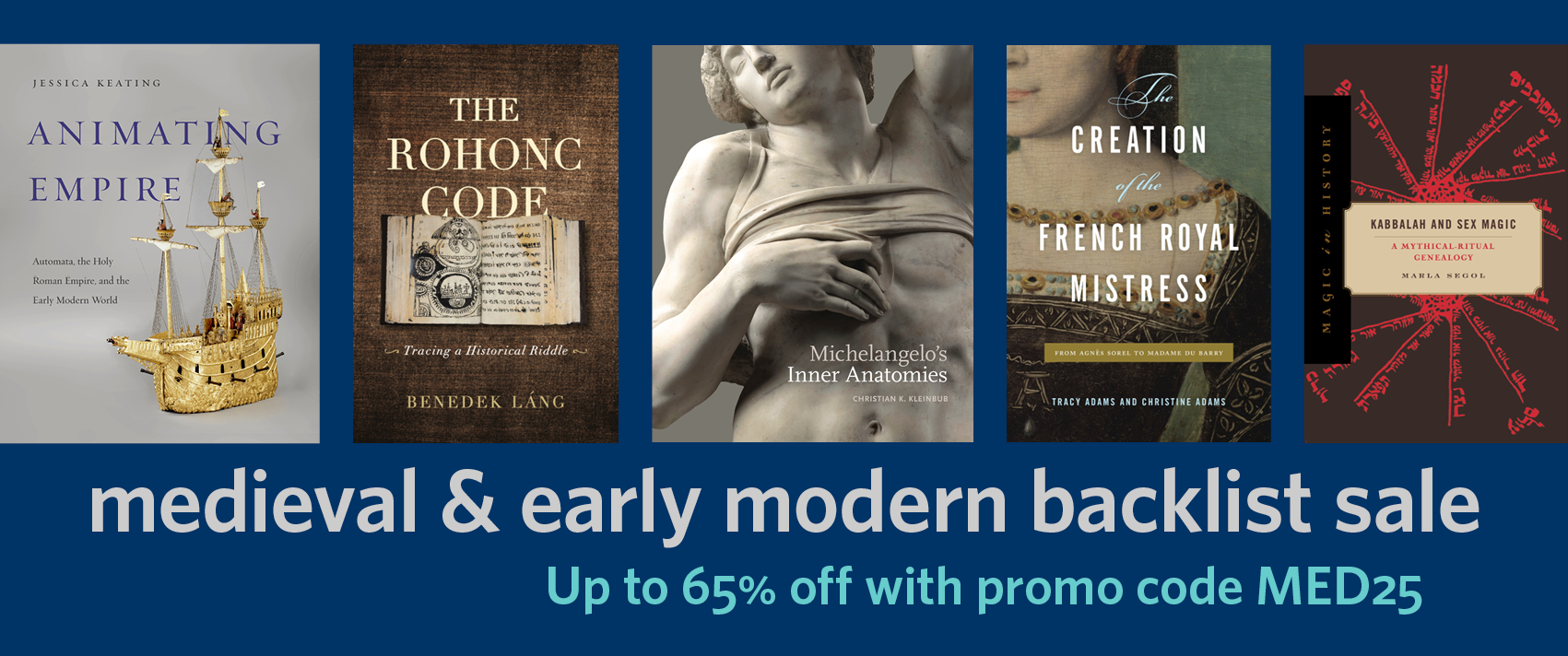 Medieval and Early Modern Backlist Sale banner