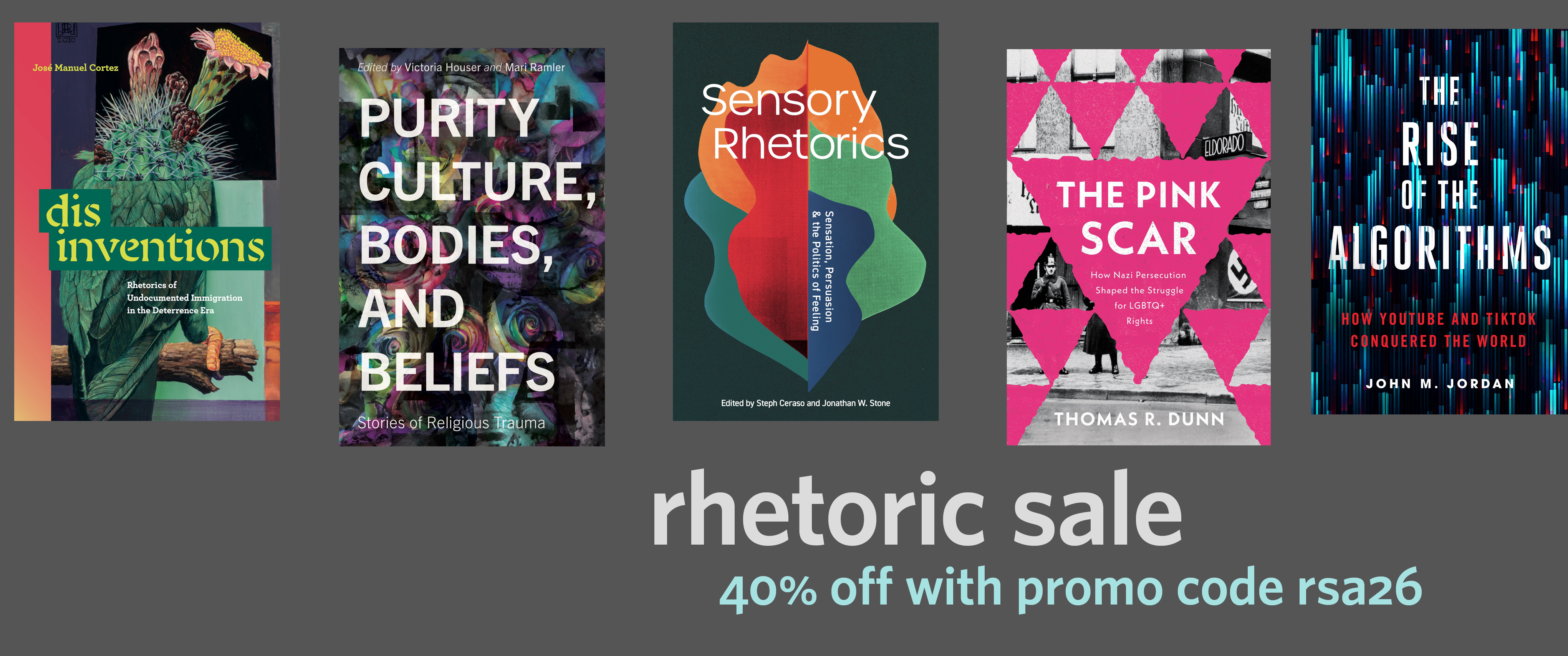 Rhetoric Sale save 40% with promo code RSA26